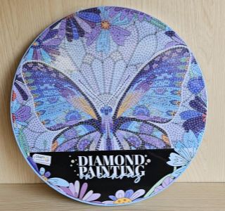 Obrázek z Diamantové malování kulatá mandala - motýl 